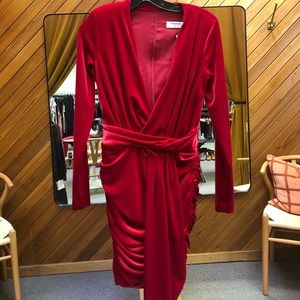 House of CB Red Velvet Farrah Dress